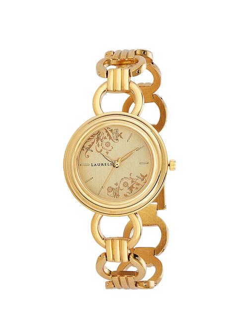 gold stainless steel analog watch - 11818785 - Very Small Image - 1