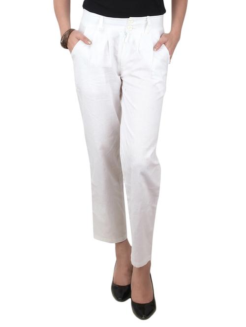 white cotton trouser - 11825559 - Very Small Image - 1