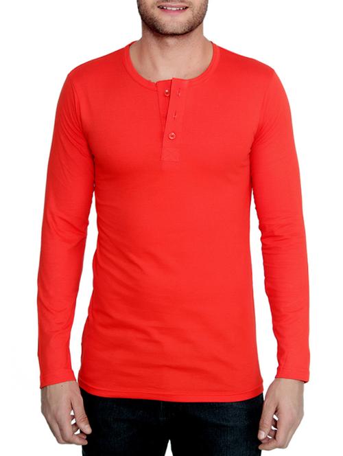 red viscose henley t-shirt - 11825678 - Very Small Image - 1