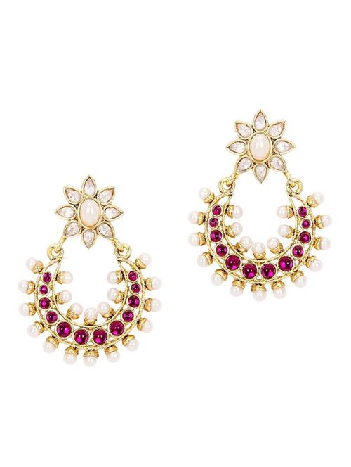 pink copper pearl earrings - 11826951 - Very Small Image - 1