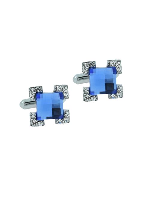 blue metal cufflink - 11827668 - Very Small Image - 1