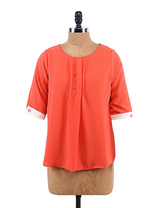 quarter sleeve round neck top - 1183168 - Very Small Image - 1