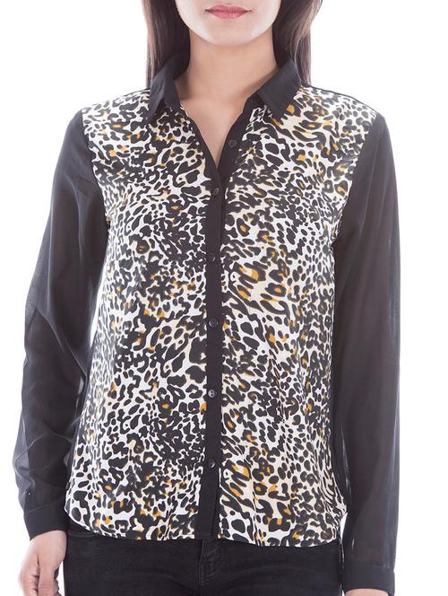animal printed long sleeved shirt - 11834196 - Very Small Image - 1