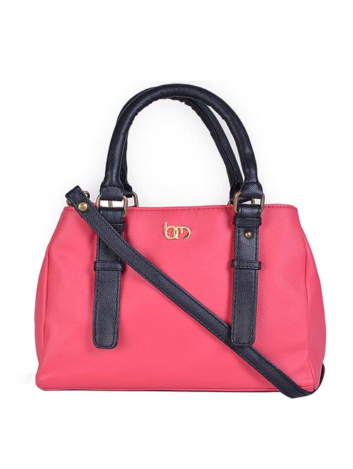 Pink Leatherette Handbag With Sling - 11835004 - Very Small Image - 1