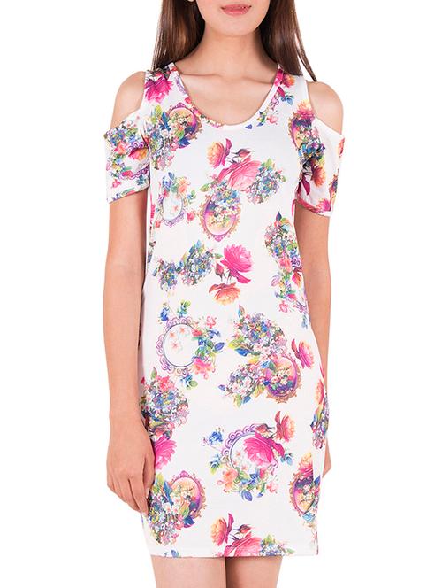 white cotton printed dress - 11836867 - Very Small Image - 1
