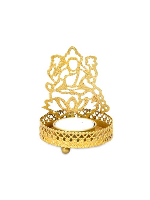 gold cut worked laxmi candle holder - 1184215 - Very Small Image - 1