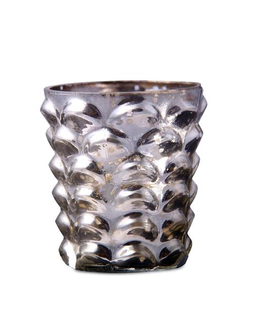 rustic silver textured tea light holder - 1184271 - Very Small Image - 1
