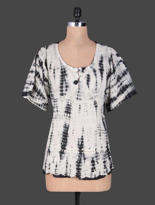 lace insert shibori top - 1185055 - Very Small Image - 1