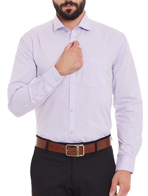 purple cotton formal shirt - 11854022 - Very Small Image - 1