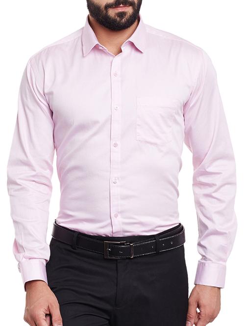 pink cotton formal shirt - 11854089 - Very Small Image - 1