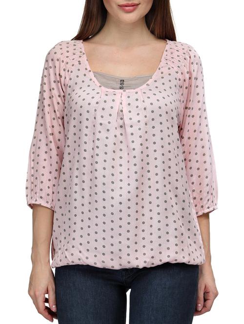 pink viscose regular top - 11854210 - Very Small Image - 1