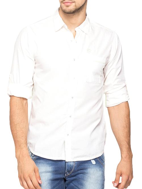 white cotton casual shirt - 11855158 - Very Small Image - 1