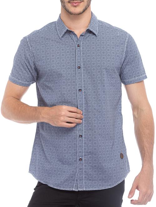 grey cotton casual shirt - 11855191 - Very Small Image - 1