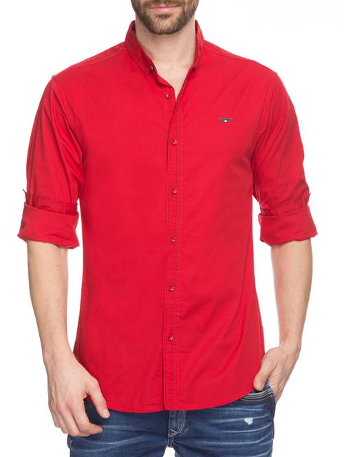 red cotton casual shirt - 11855193 - Very Small Image - 1