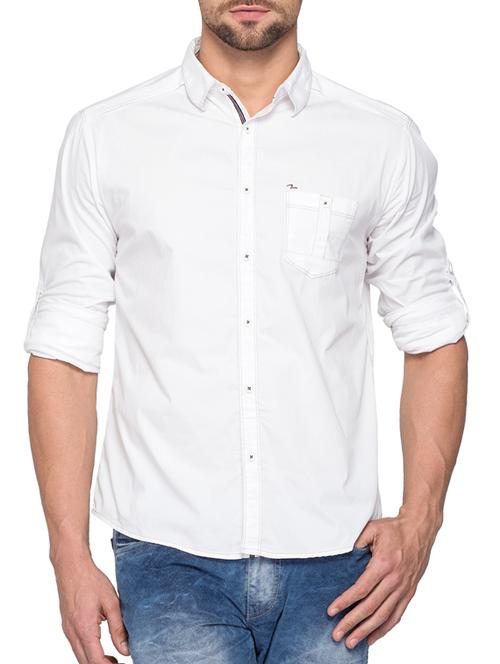 white cotton casual shirt - 11855209 - Very Small Image - 1