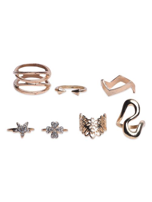 gold lace metallic rings (set of 7) - 1185672 - Very Small Image - 1