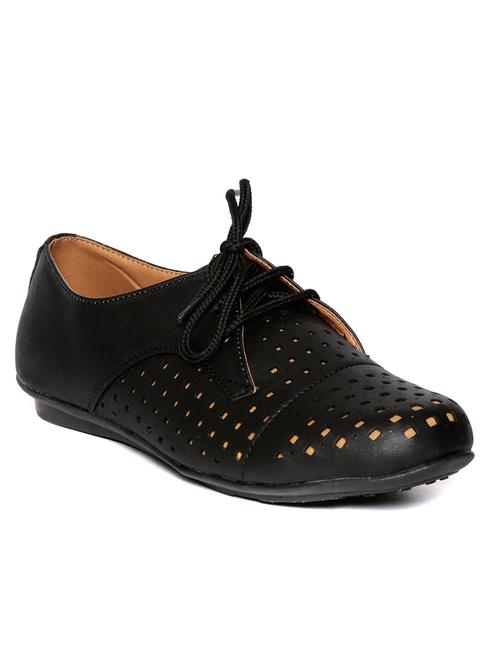 black faux leather casual shoes - 11856866 - Very Small Image - 1