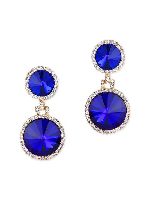blue metal drop earring - 11860583 - Very Small Image - 1