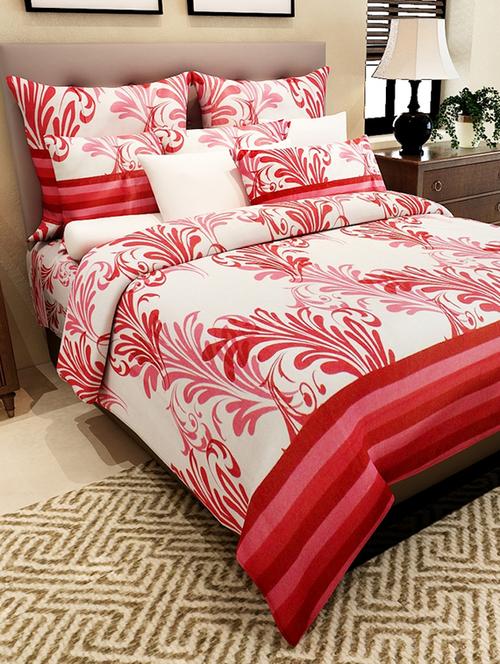 cotton double bed sheet with 2 pillow covers - 11863764 - Very Small Image - 1