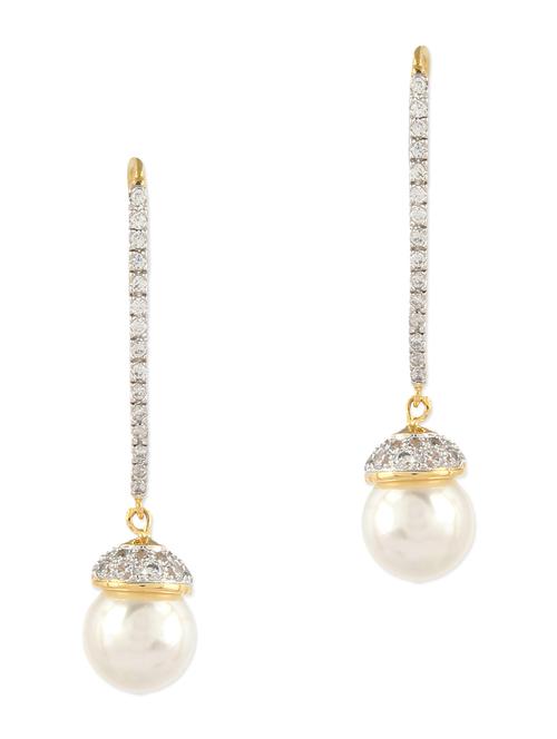 pearl drop stone embellished hook earring - 1186512 - Very Small Image - 1