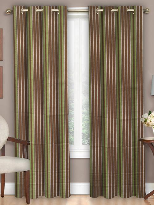 athom trendz splendor cotton door curtains- set of 2 pcs - 11865144 - Very Small Image - 1