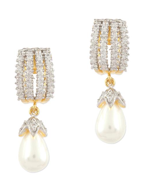 pearl drop stone embellished balli earring - 1186516 - Very Small Image - 1