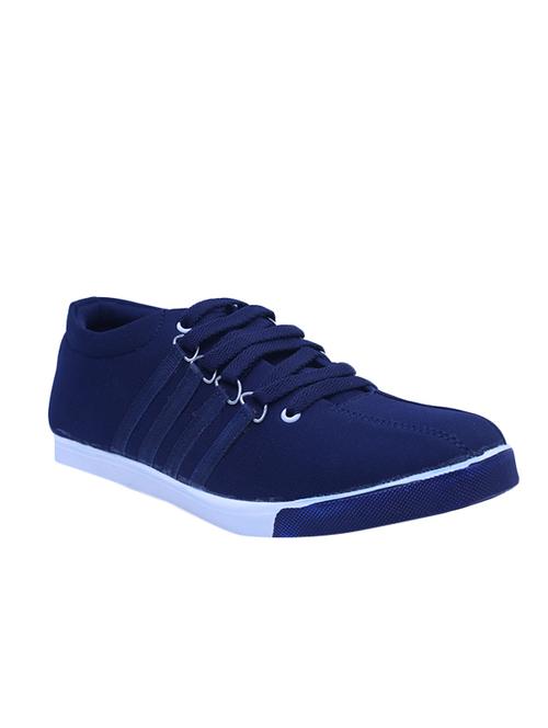 Blue Canvas lace up sneaker - 11867184 - Very Small Image - 1