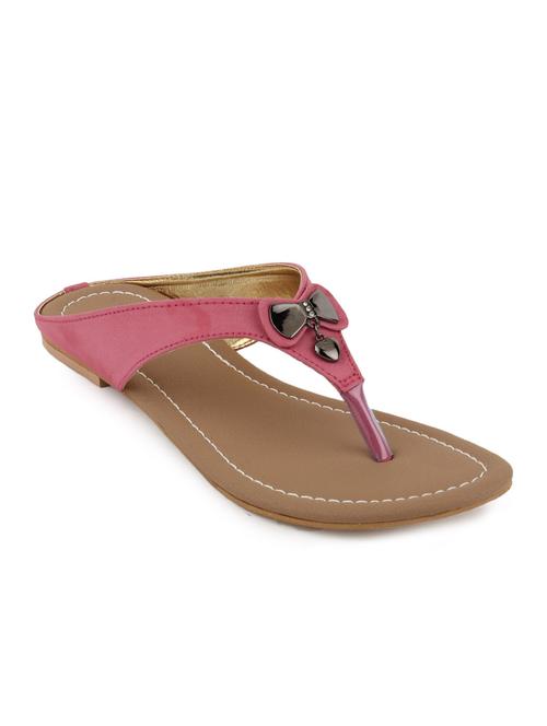 pink suede toe separator sandals - 11869339 - Very Small Image - 1
