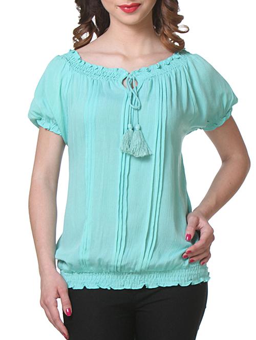 women's blouson tie-up neck top - 1187000 - Very Small Image - 1
