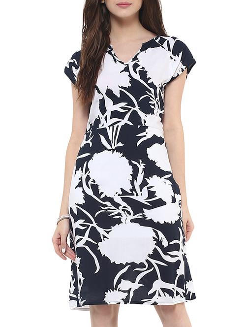 black rayon printed dress - 11870331 - Very Small Image - 1