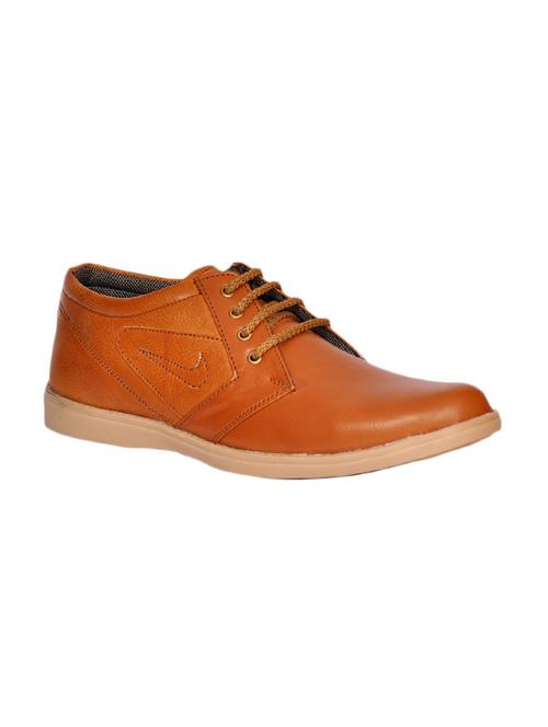 tan leatherette lace up shoe - 11871899 - Very Small Image - 1