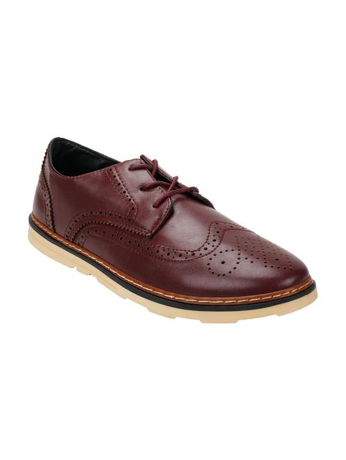 brown leatherette lace up shoe - 11876508 - Very Small Image - 1
