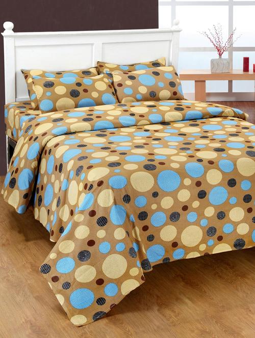 furhome cotton double bed sheet with 2 pillow covers - 11898903 - Very Small Image - 1