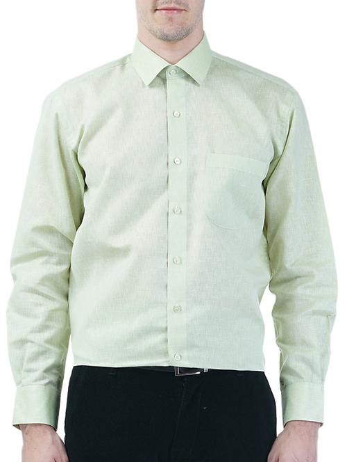 green cotton formal shirt - 11900982 - Very Small Image - 1