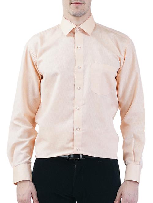 orange cotton formal shirt - 11900983 - Very Small Image - 1