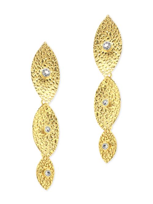 gold brass drop earring - 11902242 - Very Small Image - 1