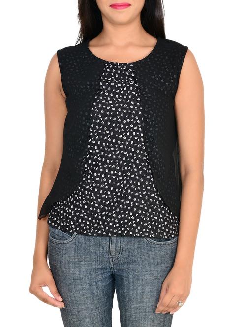 black rayon regular top - 11902288 - Very Small Image - 1