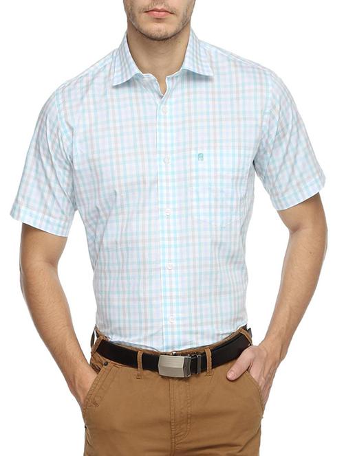 light blue cotton formal shirt - 11902440 - Very Small Image - 1