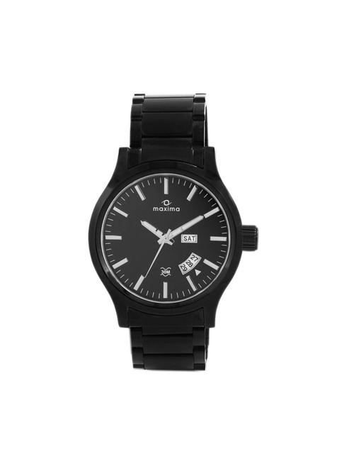 maxima black analog watch for men - 11904015 - Very Small Image - 1