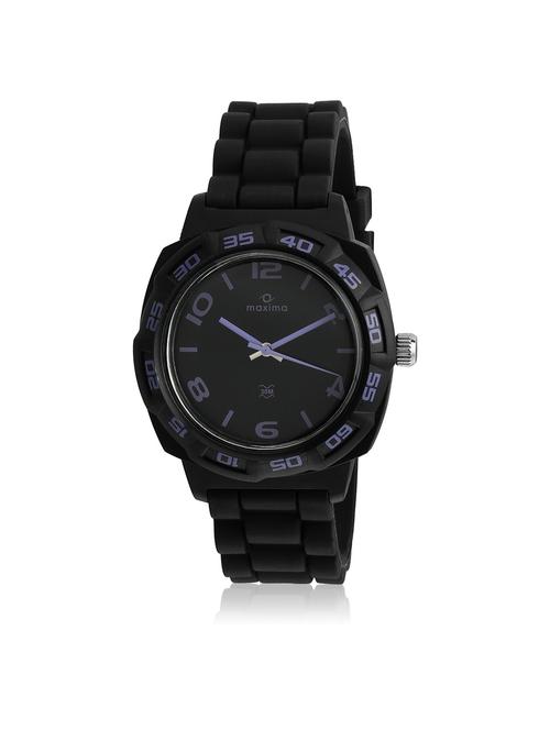 maxima black analog watch for men - 11904252 - Very Small Image - 1