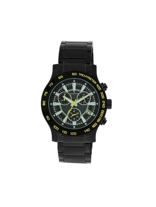 maxima black chronograph watch for men - 11904705 - Very Small Image - 1