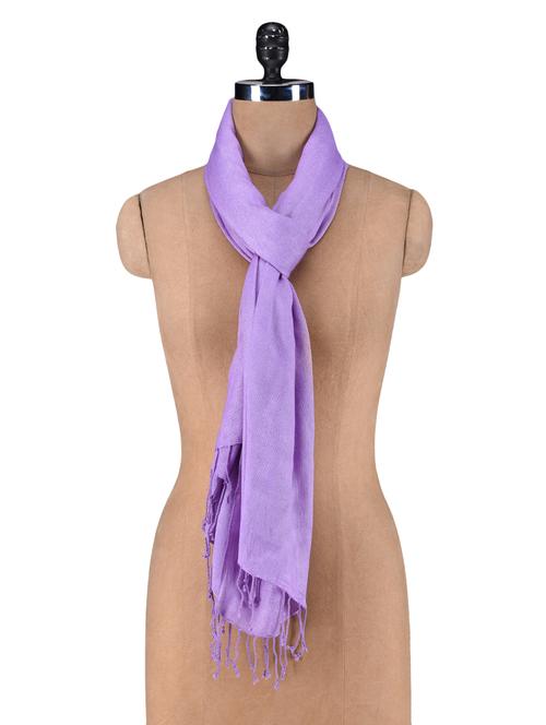 purple plain scarf - 1190499 - Very Small Image - 1