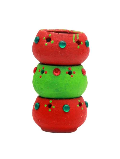 a designer set of clay diya - 11907056 - Very Small Image - 1
