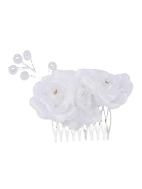 white metal hair back clip - 11909099 - Very Small Image - 1