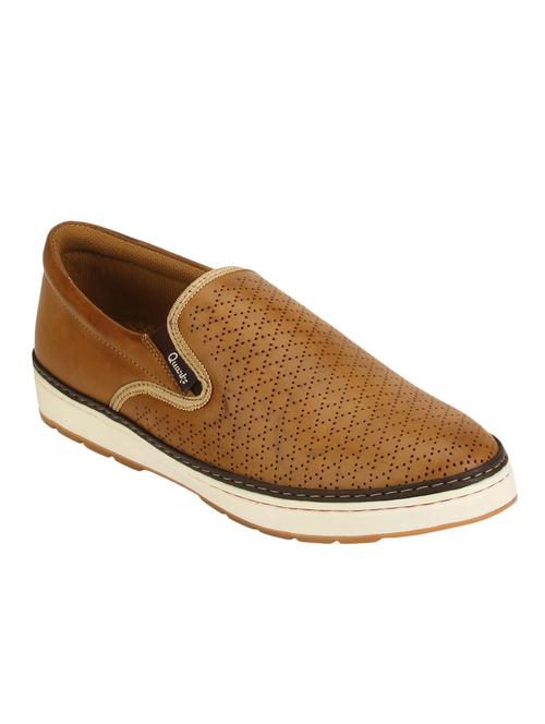 tan leatherette casual slipon - 11911340 - Very Small Image - 1