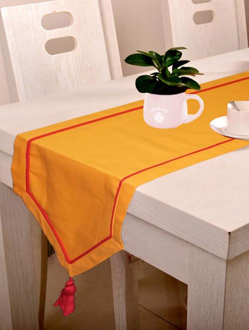 lushomes orange table runner with red contrasting cord piping - 11911438 - Very Small Image - 1