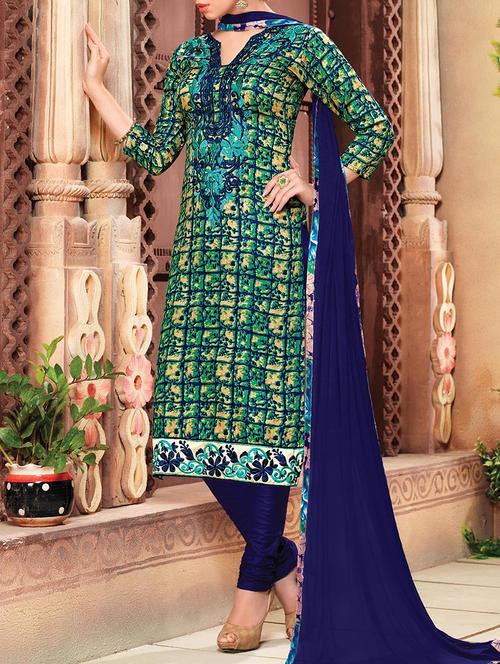 multi colored cotton unstitched suit - 11913599 - Very Small Image - 1