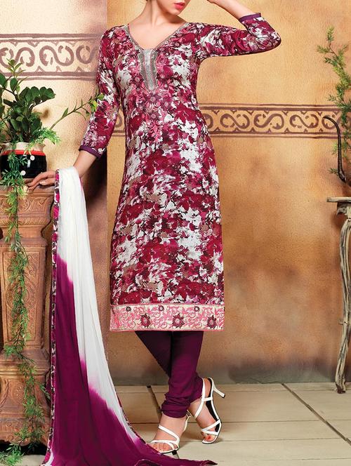 multi colored cotton unstitched suit - 11913601 - Very Small Image - 1
