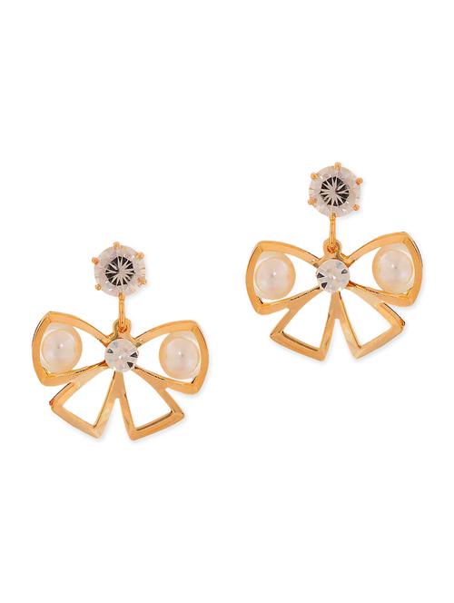 gold metal drop earring - 11915465 - Very Small Image - 1
