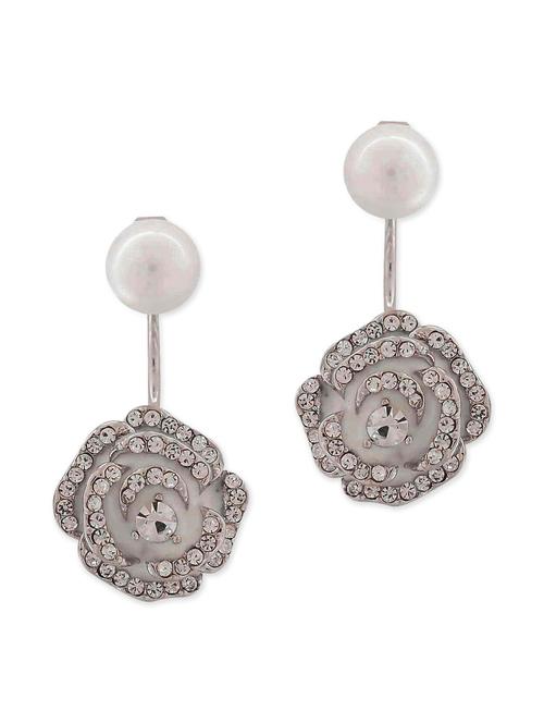 silver metal drop earring - 11915468 - Very Small Image - 1